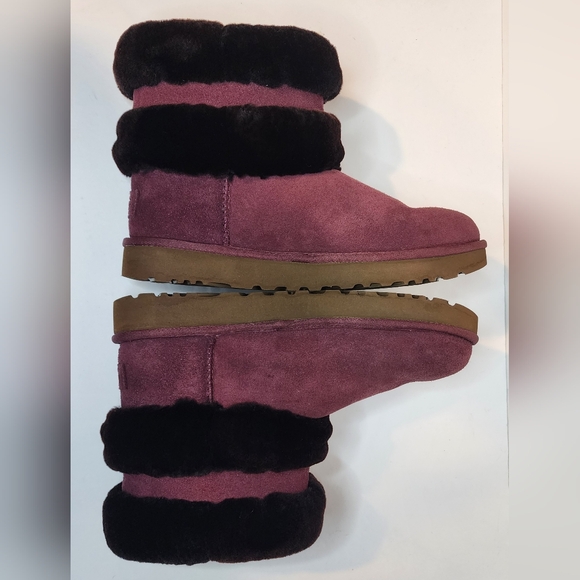 Ugg Limited Edition Fluff Mini Belted Boots Size 9 No Box - Picture 6 of 13